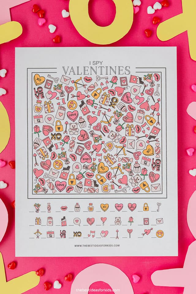 Valentines Day I Spy Printable