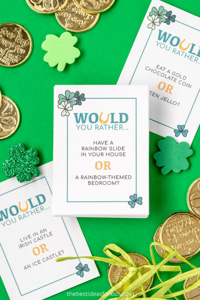 Would You Rather St Patricks Cards