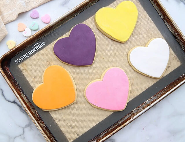 Add Fondant Hearts to Cookies