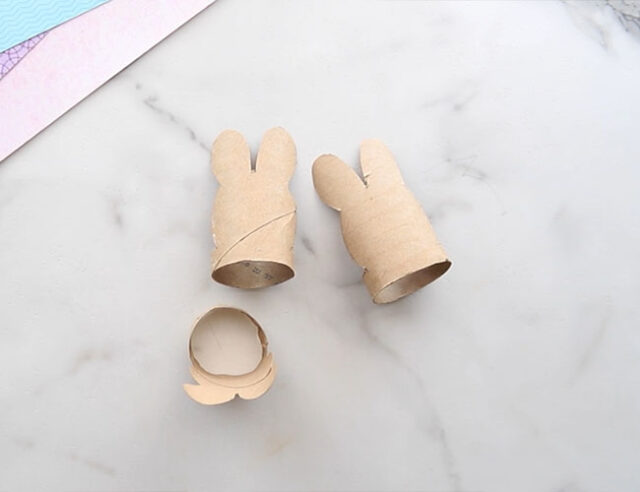 Cut out bunny paper roll