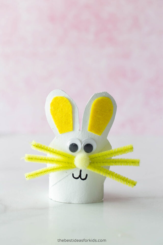 Cut out paper roll bunny