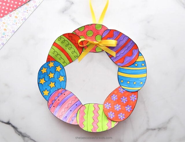 Free Printable Easter Egg Wreath