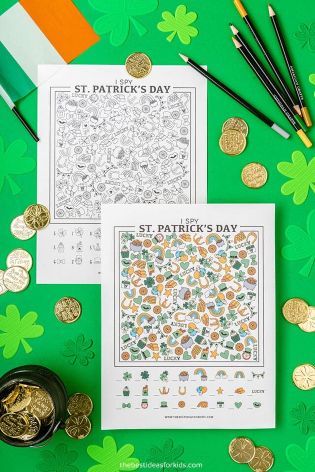 Free Printable St Patrick's Day I Spy Sheets