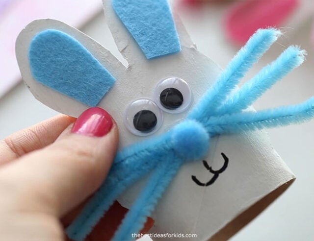 Glue on googly eyes to bunny