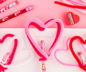 Heart Pipe Cleaner Pencil