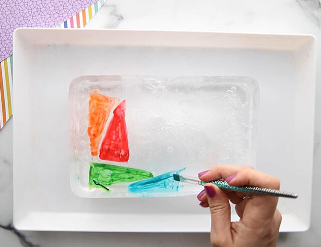 Paint Geometric Shapes on Ice