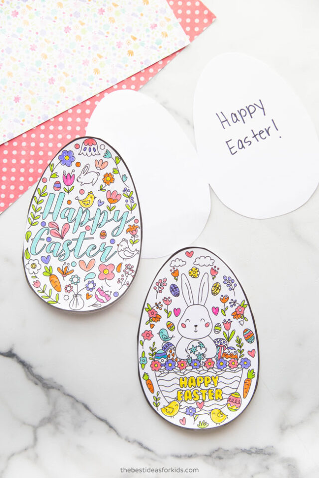 Printable Easter Eggs to Color