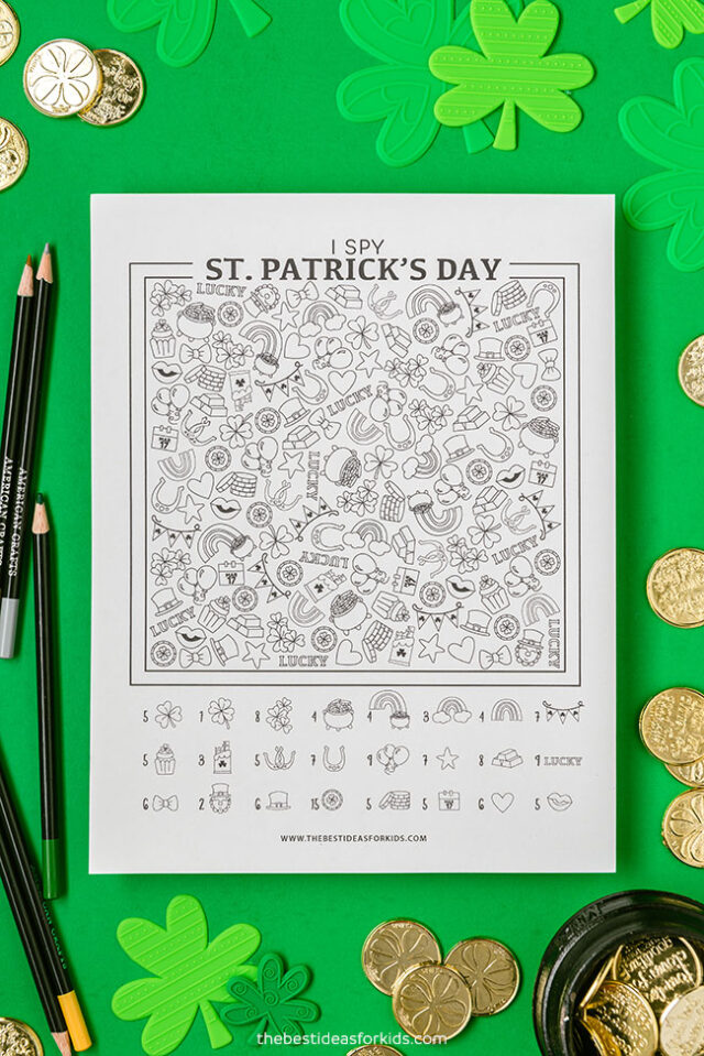 Printable I spy St Patrick's Day