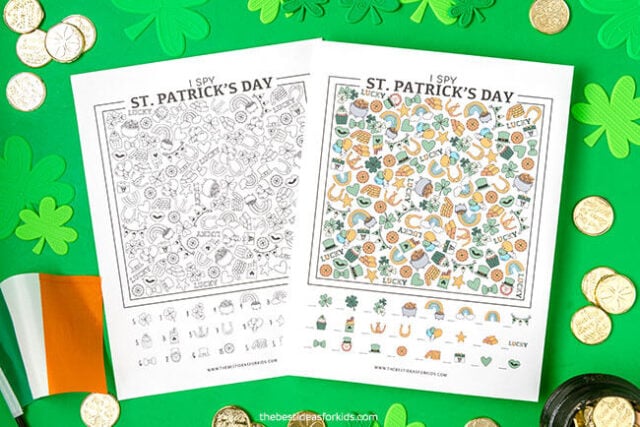 Printable St Patrick's Day I Spy Sheets