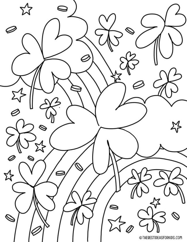 Shamrock St Patrick's Day Coloring Page