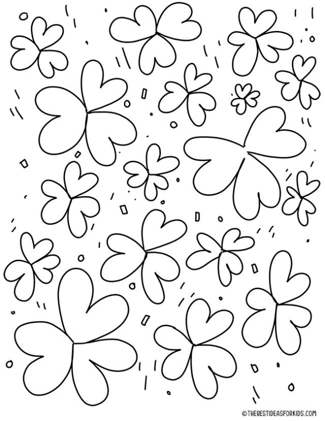 Shamrocks Coloring Page