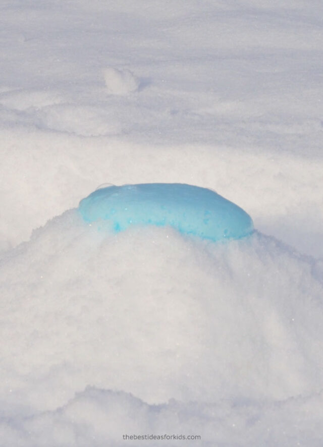 Snow volcano experiment