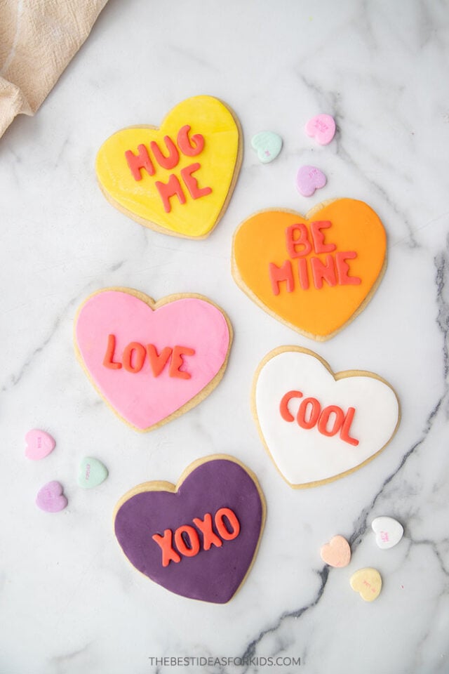 Valentine Conversation Heart Cookies