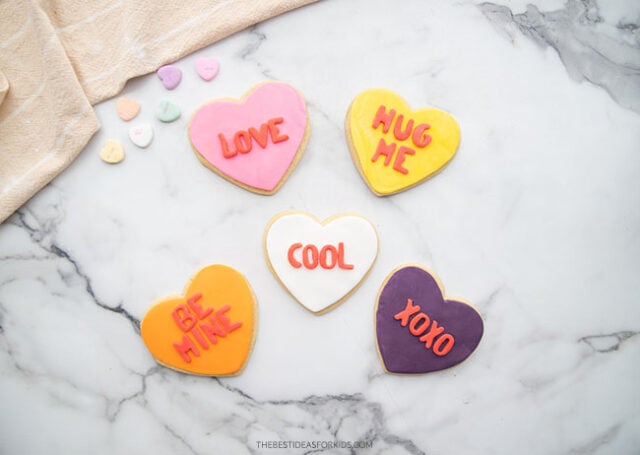 Valentine Cookies Conversation Hearts