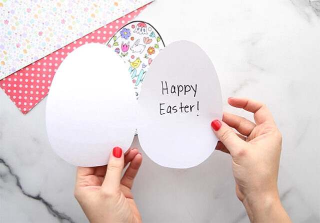 Write Happy Easter Inside Card