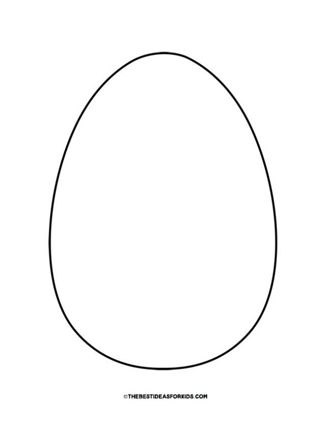 1 Large Blank Easter Egg Template