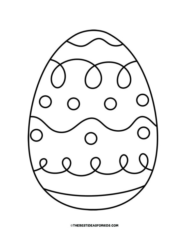 1 Large Easter Egg Template