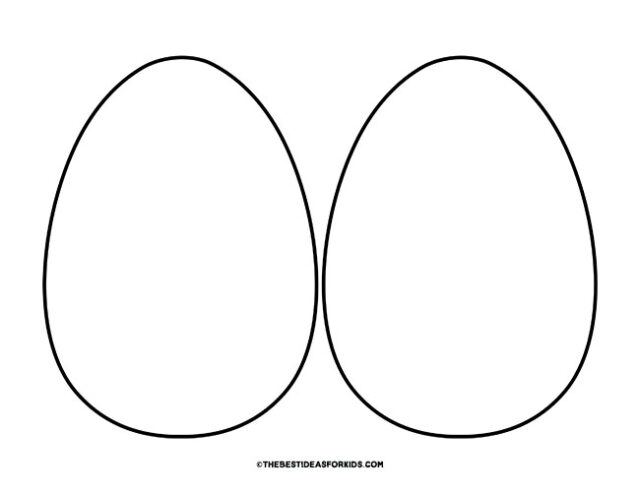 2 Blank Easter Egg templates