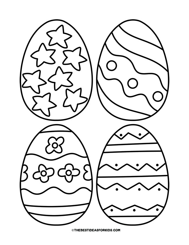 Easter Egg Templates (Free Printables) - The Best Ideas for Kids