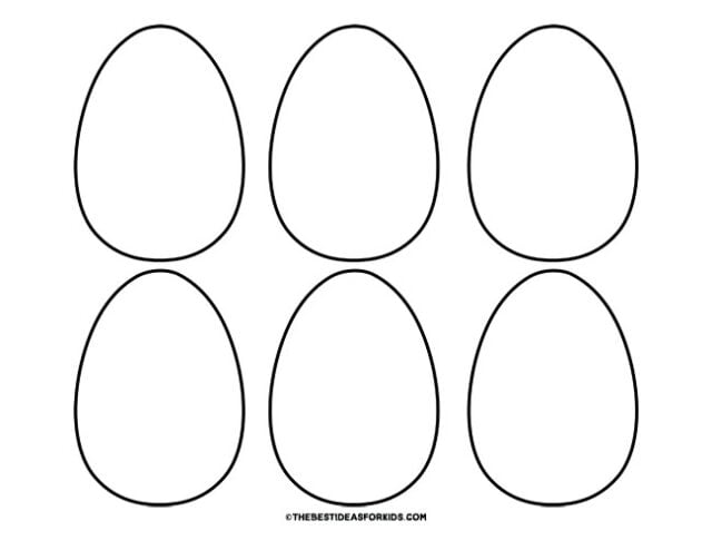 6 Blank Easter Egg Templates
