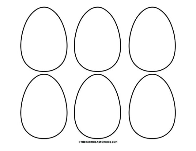 6 Blank Easter Egg Templates