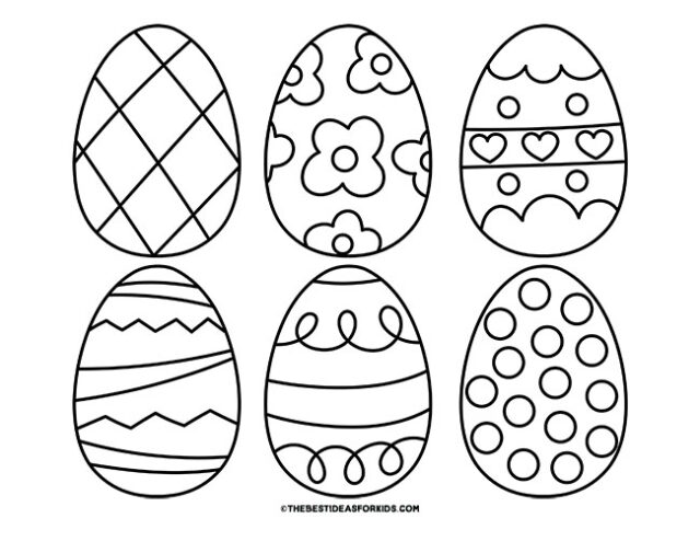 6 Easter Egg Templates