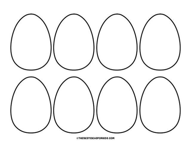 8 Blank Easter Egg Templates