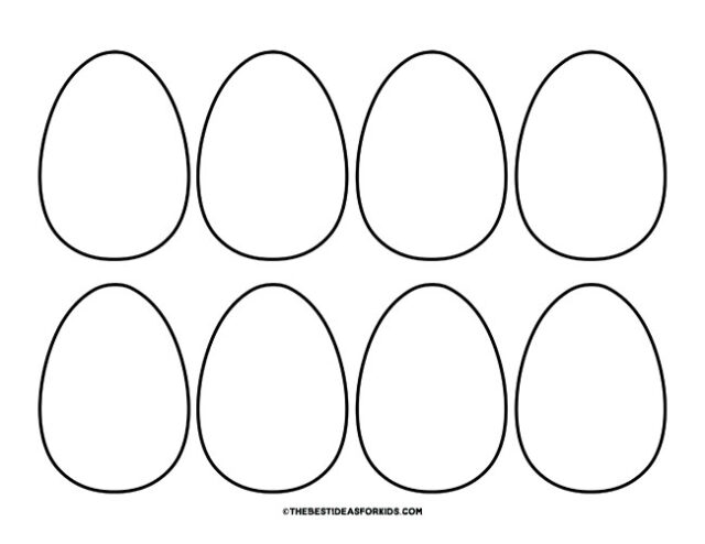8 Blank Easter Egg Templates