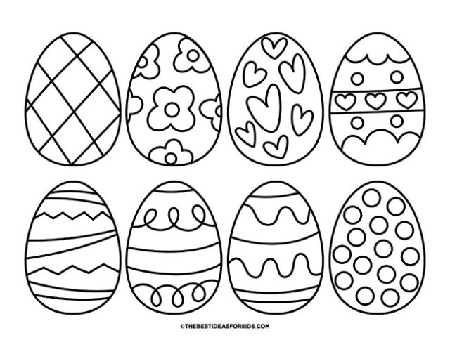 8 Easter Egg Templates