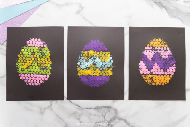 Bubble Wrap Printing for Easter