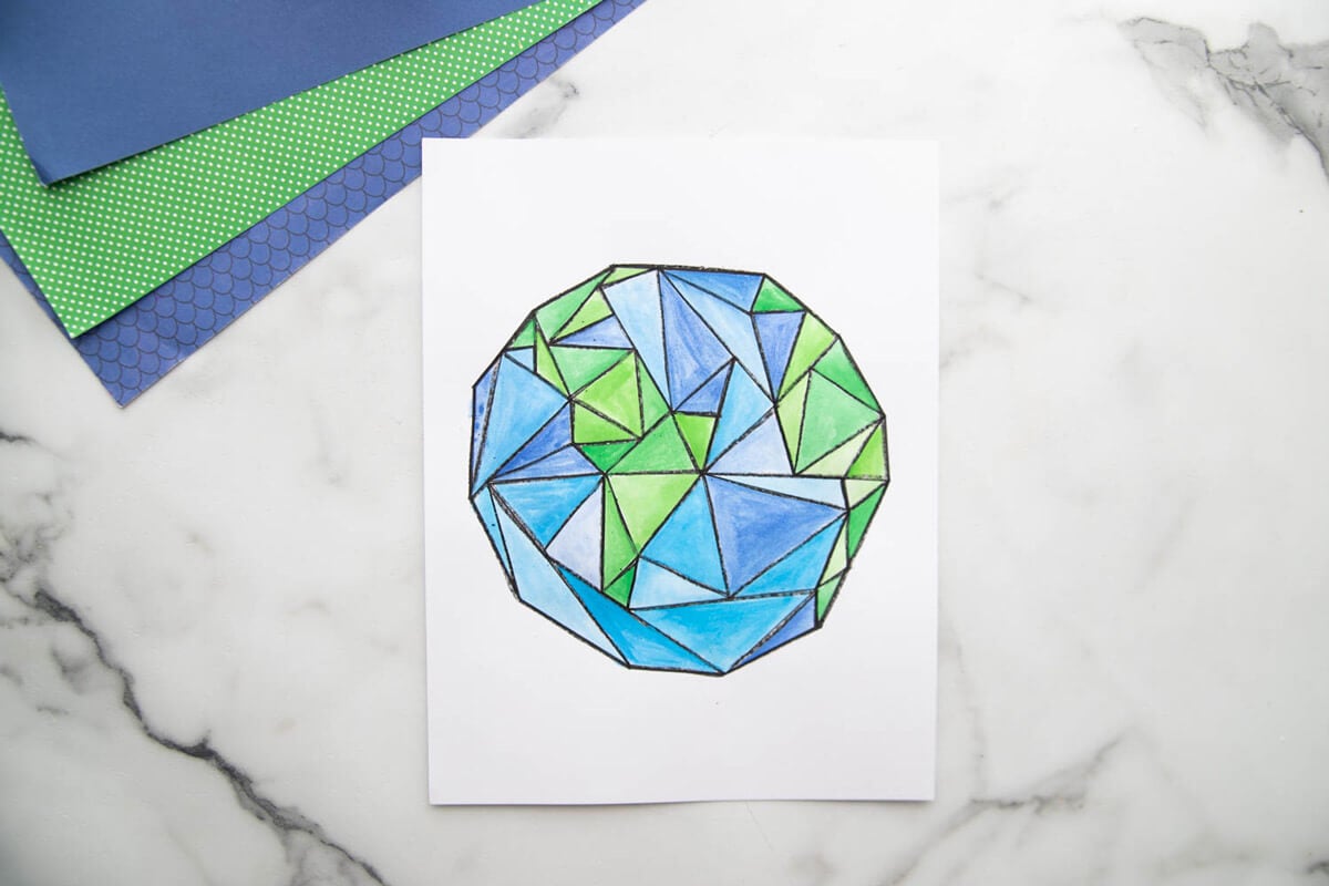 Earth Day Watercolor Art