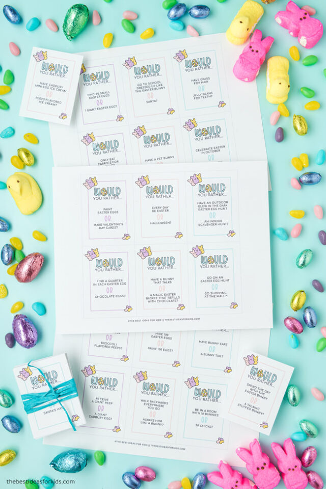 Easter Printable Would You Rather Cards