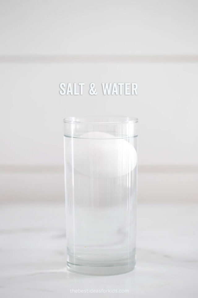 Egg in salt water