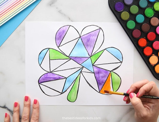 Paint Shamrock Watercolor Art