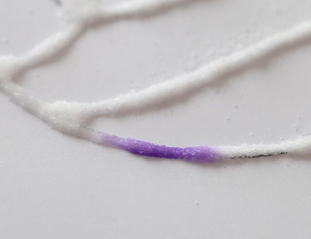 Paint salt with watercolors