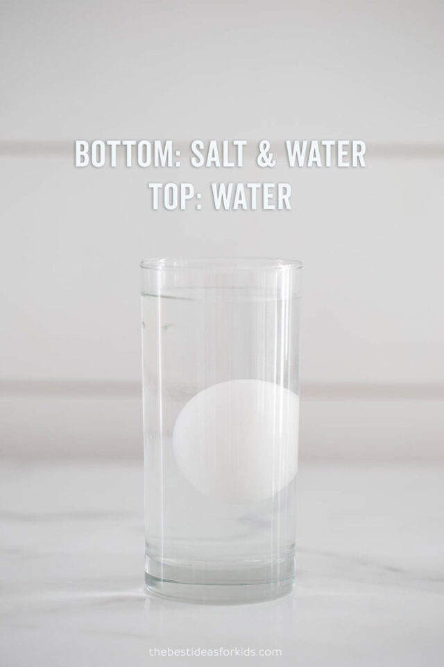 Salt Water Floating Egg Experiment