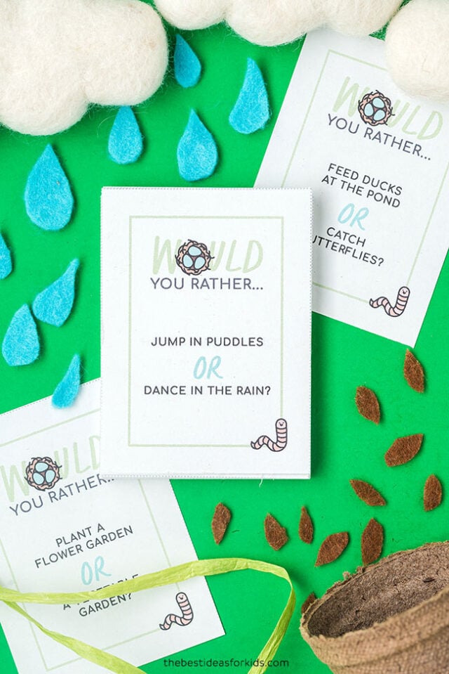 Would You Rather? Spring Cards for Kids