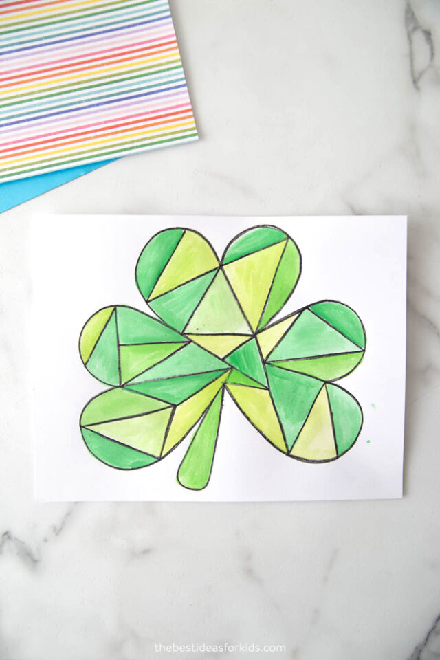 St Patrick's Day Shamrock Art