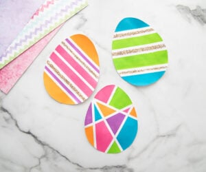 Tape Resist Easter Eggs