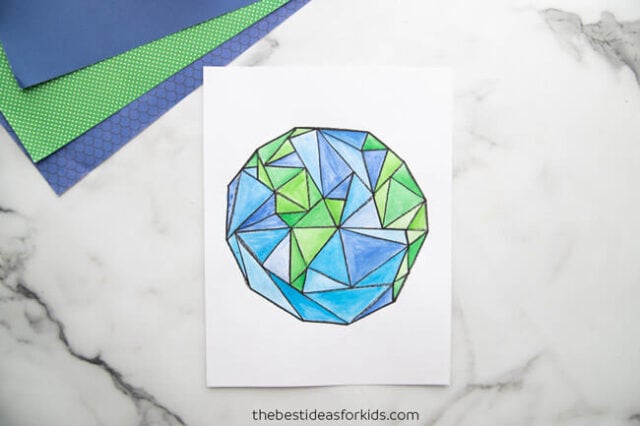 earth day watercolor art project