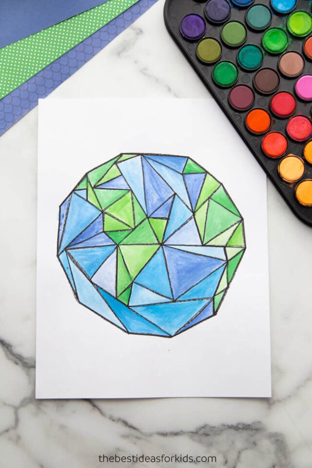 Earth Day Art Activity: Marble Painting • Yogalore And More