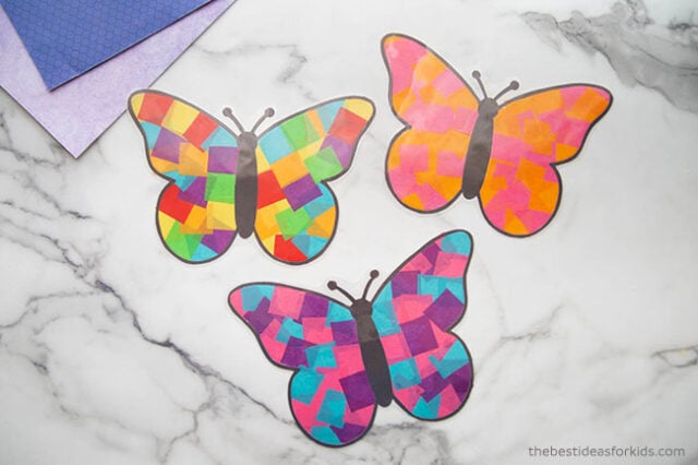 Butterfly Suncatcher Craft Template