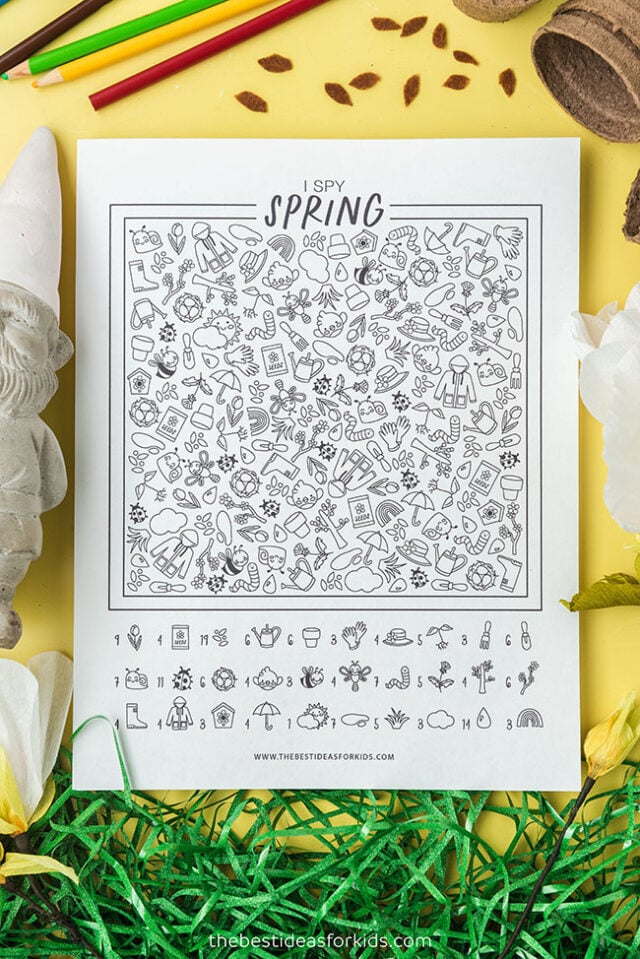 Coloring Page I Spy Spring