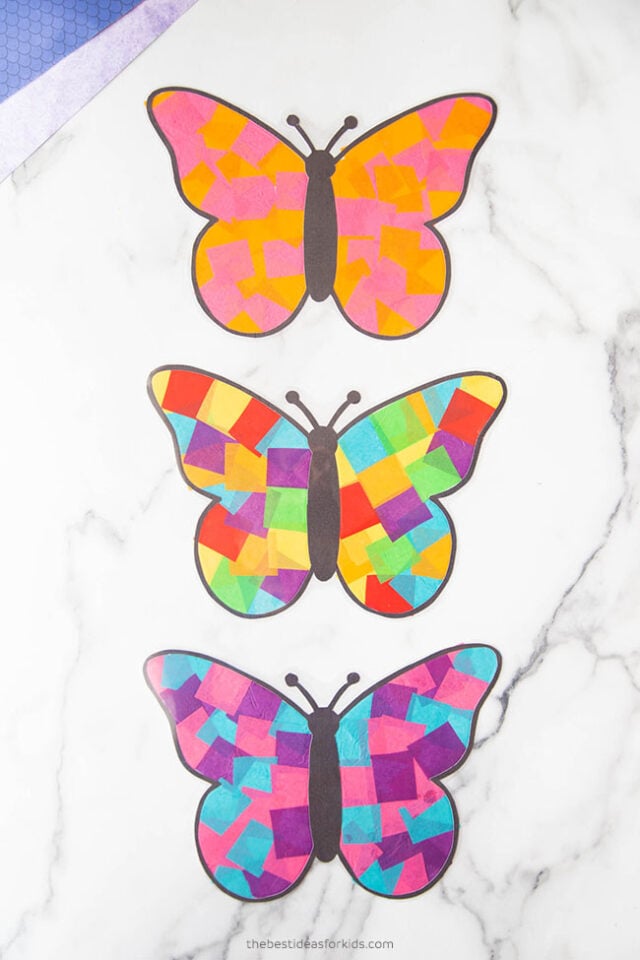 Butterfly Craft Idea - Shrinky Dink Suncatchers - Cutesy Crafts