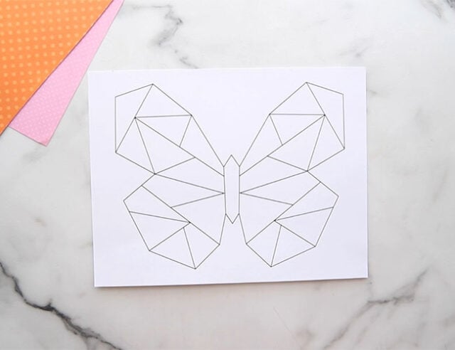 Geometric Butterfly Template