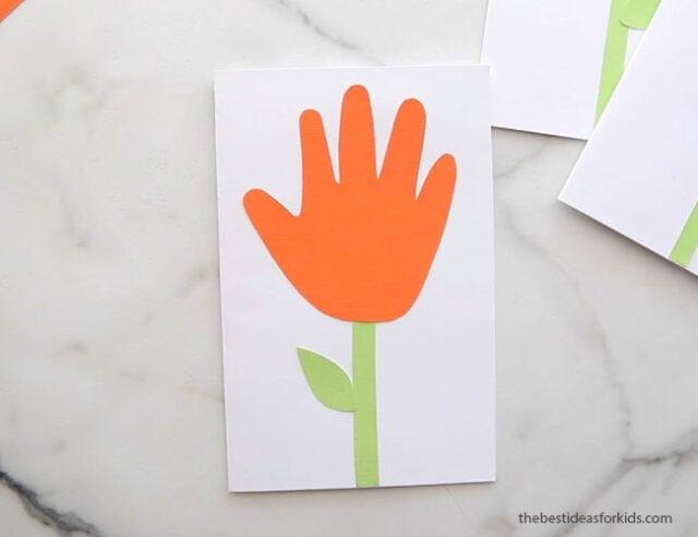 Glue Handprint to Card