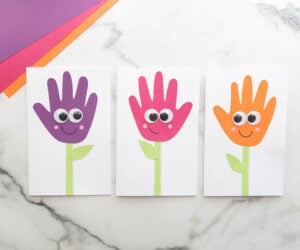 Handprint Flower Cards