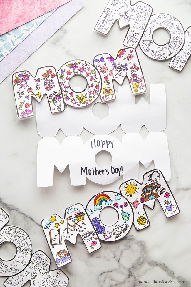 Mother's Day Coloring Cards (Free Printables) - The Best Ideas for Kids