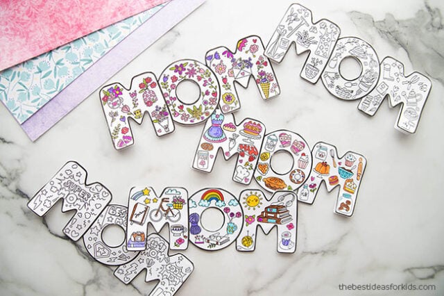 Mother's Day Coloring Cards to Print