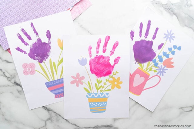 Mother's Day Flower Handprint Printables